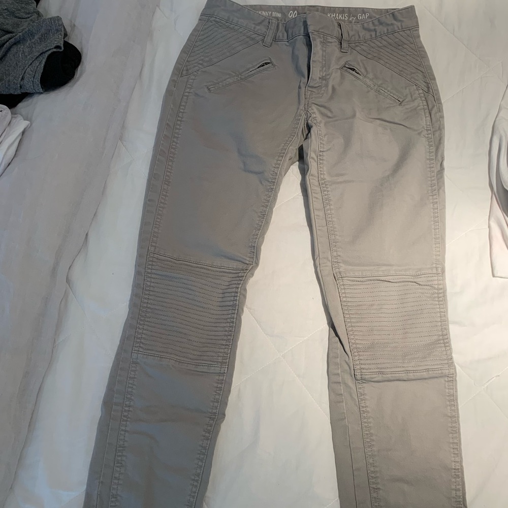 Gap 00 skinny mini ankle zip pants